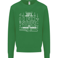 I Fix Stuff Funny Plumber Electrician Mechanic Kids Sweatshirt Jumper Irish Green