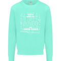 I Fix Stuff Funny Plumber Electrician Mechanic Kids Sweatshirt Jumper Peppermint