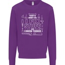 I Fix Stuff Funny Plumber Electrician Mechanic Kids Sweatshirt Jumper Purple