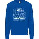 I Fix Stuff Funny Plumber Electrician Mechanic Kids Sweatshirt Jumper Royal Blue