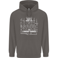 I Fix Stuff Funny Plumber Electrician Mechanic Mens 80% Cotton Hoodie Charcoal