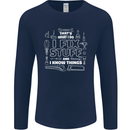 I Fix Stuff Funny Plumber Electrician Mechanic Mens Long Sleeve T-Shirt Navy Blue