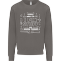 I Fix Stuff Funny Plumber Electrician Mechanic Mens Sweatshirt Jumper Charcoal