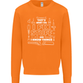 I Fix Stuff Funny Plumber Electrician Mechanic Mens Sweatshirt Jumper Orange