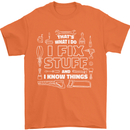I Fix Stuff Funny Plumber Electrician Mechanic Mens T-Shirt 100% Cotton Orange