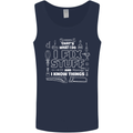 I Fix Stuff Funny Plumber Electrician Mechanic Mens Vest Tank Top Navy Blue