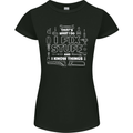 I Fix Stuff Funny Plumber Electrician Mechanic Womens Petite Cut T-Shirt Black