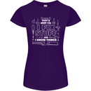 I Fix Stuff Funny Plumber Electrician Mechanic Womens Petite Cut T-Shirt Purple