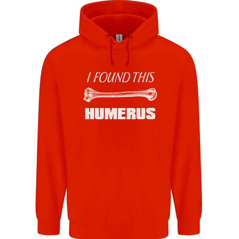 I Found This Humerus Funny Slogan Childrens Kids Hoodie Bright Red