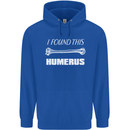 I Found This Humerus Funny Slogan Childrens Kids Hoodie Royal Blue