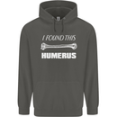 I Found This Humerus Funny Slogan Childrens Kids Hoodie Storm Grey