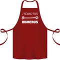 I Found This Humerus Funny Slogan Cotton Apron 100% Organic Maroon