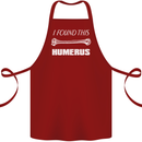 I Found This Humerus Funny Slogan Cotton Apron 100% Organic Maroon