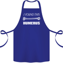 I Found This Humerus Funny Slogan Cotton Apron 100% Organic Royal Blue