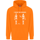I Found This Humerus Funny Slogan Humorous Childrens Kids Hoodie Orange