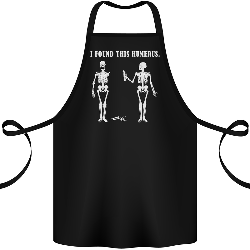 I Found This Humerus Funny Slogan Humorous Cotton Apron 100% Organic Black