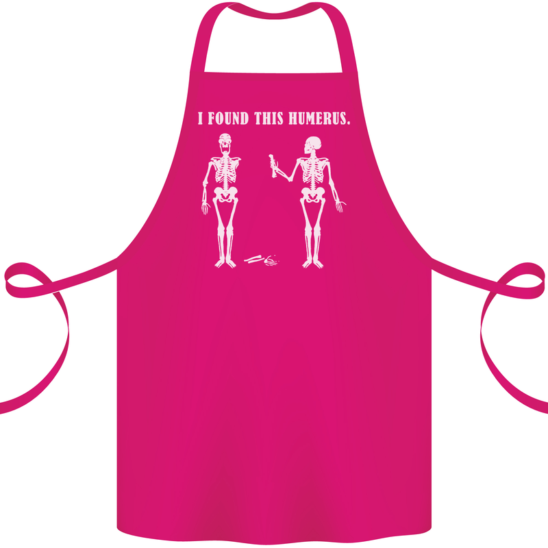 I Found This Humerus Funny Slogan Humorous Cotton Apron 100% Organic Pink
