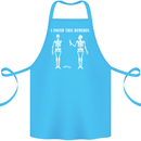I Found This Humerus Funny Slogan Humorous Cotton Apron 100% Organic Turquoise