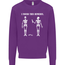 I Found This Humerus Funny Slogan Humorous Kids Sweatshirt Jumper Purple