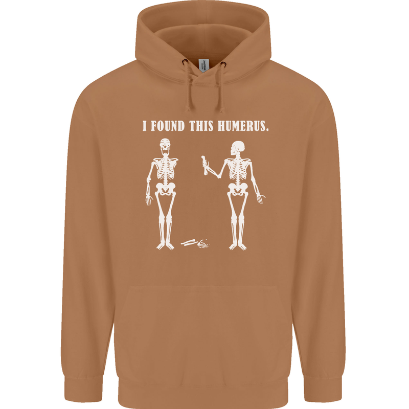 I Found This Humerus Funny Slogan Humorous Mens 80% Cotton Hoodie Caramel Latte