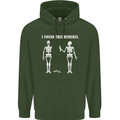 I Found This Humerus Funny Slogan Humorous Mens 80% Cotton Hoodie Forest Green