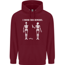 I Found This Humerus Funny Slogan Humorous Mens 80% Cotton Hoodie Maroon