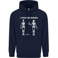 I Found This Humerus Funny Slogan Humorous Mens 80% Cotton Hoodie Navy Blue