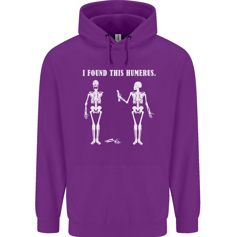 I Found This Humerus Funny Slogan Humorous Mens 80% Cotton Hoodie Purple