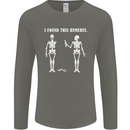 I Found This Humerus Funny Slogan Humorous Mens Long Sleeve T-Shirt Charcoal