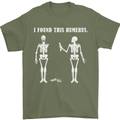 I Found This Humerus Funny Slogan Humorous Mens T-Shirt Cotton Gildan Military Green
