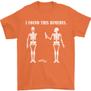 I Found This Humerus Funny Slogan Humorous Mens T-Shirt Cotton Gildan Orange