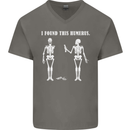 I Found This Humerus Funny Slogan Humorous Mens V-Neck Cotton T-Shirt Charcoal