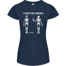 I Found This Humerus Funny Slogan Humorous Womens Petite Cut T-Shirt Navy Blue