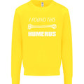 I Found This Humerus Funny Slogan Kids Sweatshirt Jumper Yellow