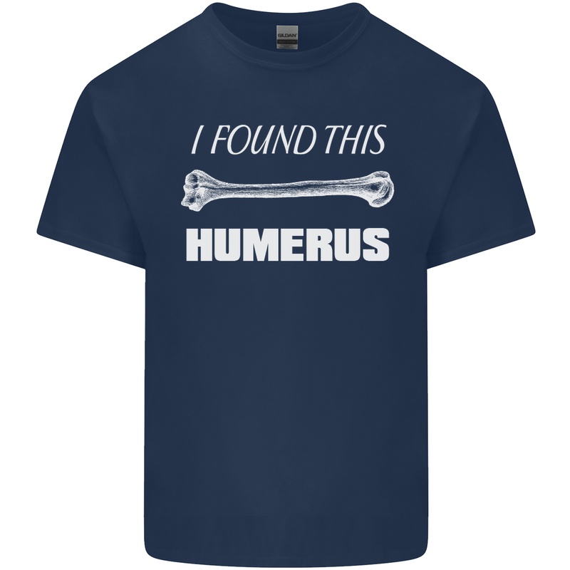 I Found This Humerus Funny Slogan Kids T-Shirt Childrens Navy Blue