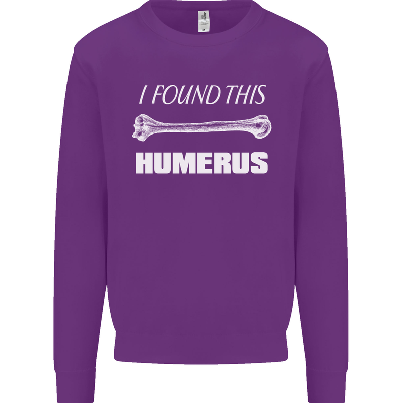 I Found This Humerus Funny Slogan Mens Sweatshirt Jumper Purple