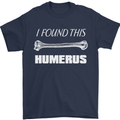 I Found This Humerus Funny Slogan Mens T-Shirt Cotton Gildan Navy Blue