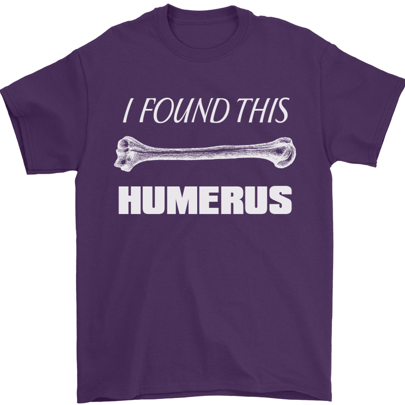 I Found This Humerus Funny Slogan Mens T-Shirt Cotton Gildan Purple