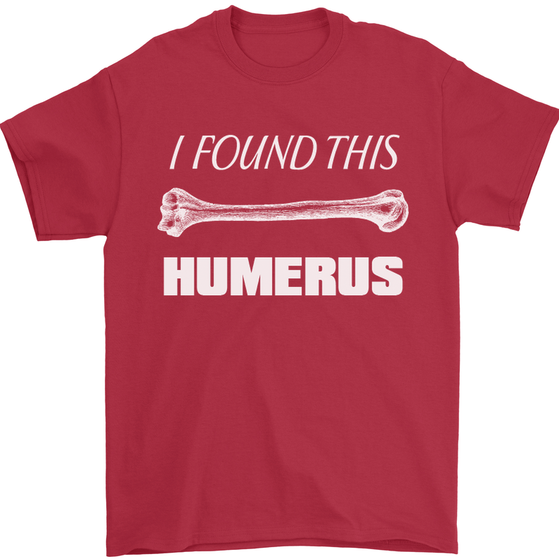 I Found This Humerus Funny Slogan Mens T-Shirt Cotton Gildan Red