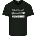 I Found This Humerus Funny Slogan Mens V-Neck Cotton T-Shirt Black