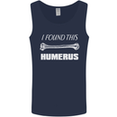 I Found This Humerus Funny Slogan Mens Vest Tank Top Navy Blue