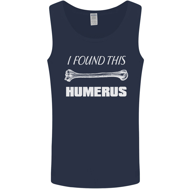 I Found This Humerus Funny Slogan Mens Vest Tank Top Navy Blue