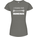 I Found This Humerus Funny Slogan Womens Petite Cut T-Shirt Charcoal