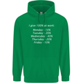 I Give 100% at Work Funny Office Slogan Childrens Kids Hoodie Irish Green