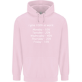 I Give 100% at Work Funny Office Slogan Childrens Kids Hoodie Light Pink