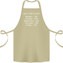 I Give 100% at Work Funny Office Slogan Cotton Apron 100% Organic Khaki
