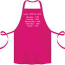 I Give 100% at Work Funny Office Slogan Cotton Apron 100% Organic Pink