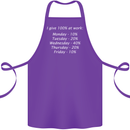 I Give 100% at Work Funny Office Slogan Cotton Apron 100% Organic Purple