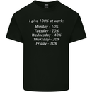 I Give 100% at Work Funny Office Slogan Kids T-Shirt Childrens Black