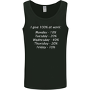 I Give 100% at Work Funny Office Slogan Mens Vest Tank Top Black